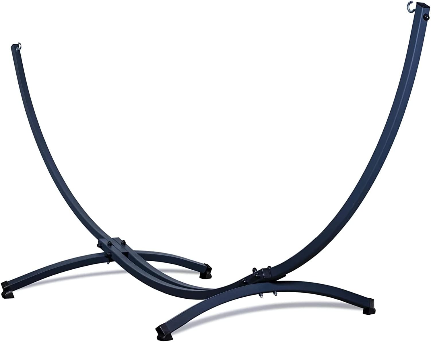 Potenza® Grande Hammock Stand ● Capacity: 250kg / 550lbs ● Double Hammock Stand ● XXL Heavy Duty Hammock Stand ● L:370cm & H:125cm Steel (Grande, Graphite)