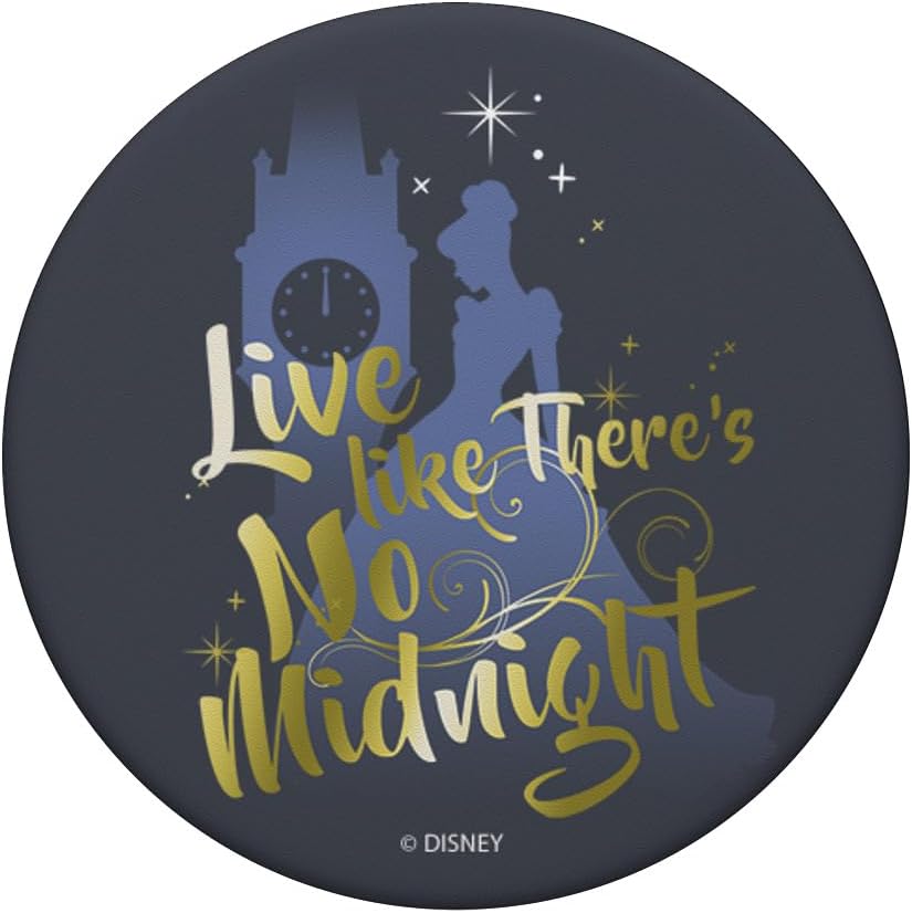 Disney Cinderella Silhouette Live Like There's No Midnight PopSockets Adhesive PopGrip - Image 3