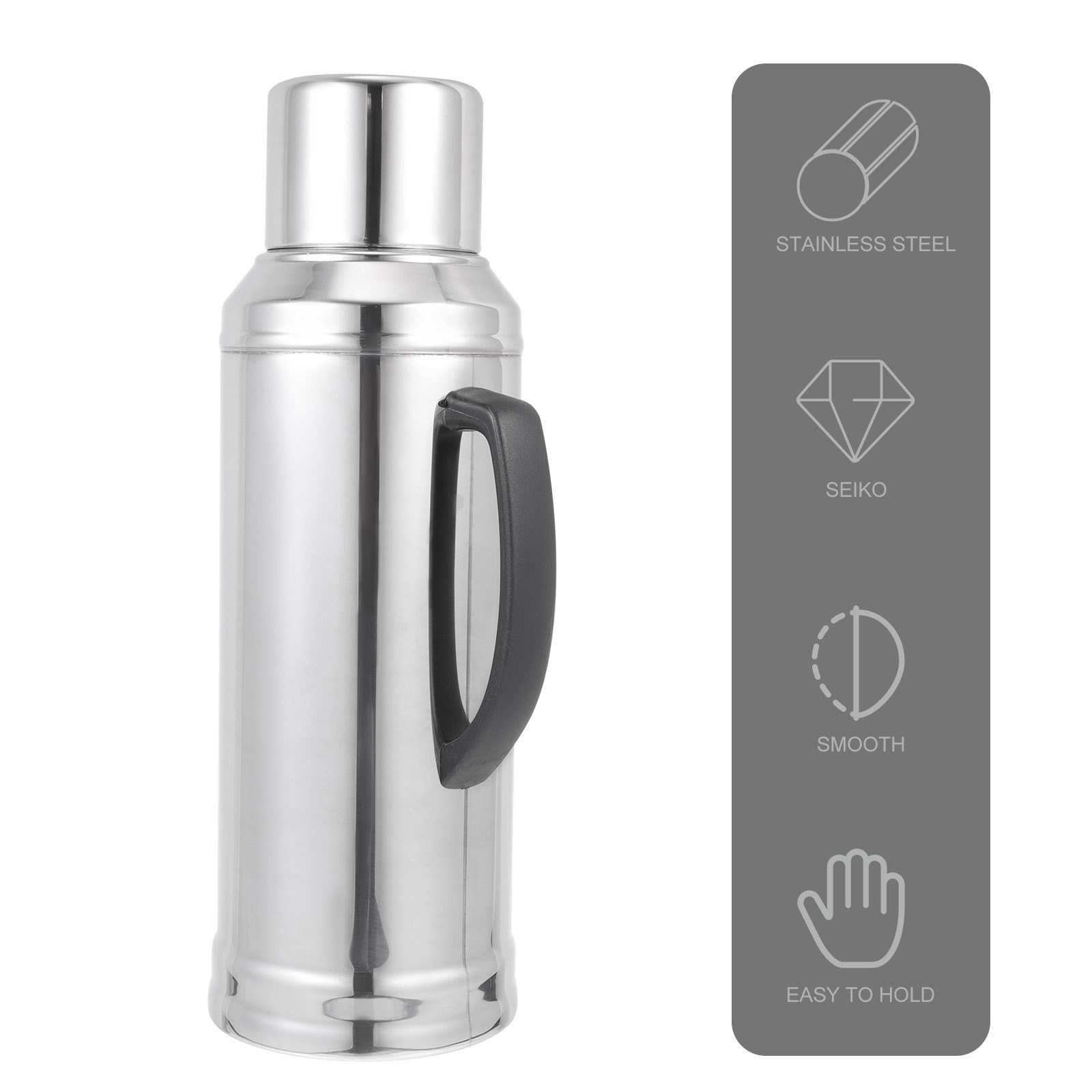 SOIMISS Botella Térmica de Acero Inoxidable y Vidrio, Gran Capacidad