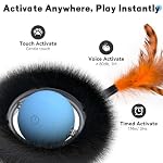 Interactive Cat Toy with Motion Activated Ball & 7-Hole Play Mat, Hide and Seek Exercise Game for Indoor Cats, Automatic Moving Cat Ball in Pouch, Rechargeable Kitten Toys (Starry Night) - Image 4