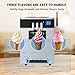 AnyDoor Commercial Ice Cream Maker Machine 2200W Soft Serve Ice Cream Machine 5.3 to 7.4 Gal/H 3 Flavors 110V Ice Cream Machine with Pre-cooling, Auto Clean,LCD Panel for Snack Bar Restaurants