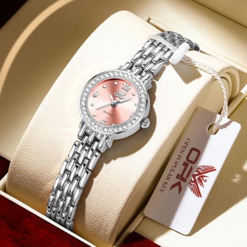 Image of OPK Wacthes for Women Bracelet Dress Easy to Read Stainless Steel Ladies Watches for Female Small Watch Waterproof Luminous Date