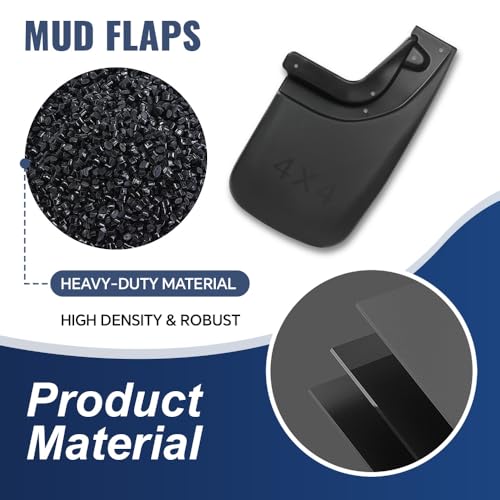 Image of PIT66 Rear Molded Mud Flaps, Compatible with Toyota Tacoma 2005-2015 2Pcs Heavy Duty Splash Guards Wheel Fender Mudguard