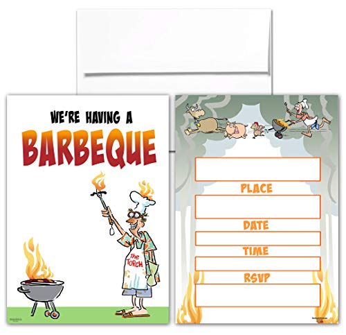 Stonehouse Collection | BBQ Party Invitations | Funny Barbeque Invites
