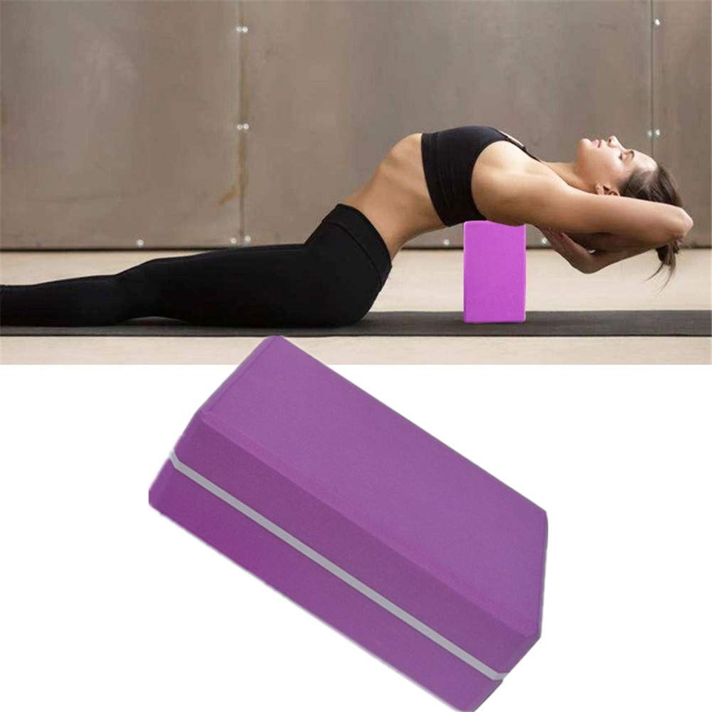 Lot De 2 Blocs De Yoga - Violet - 23x15x7.6cm - Pour Yoga, Pilates, Méditation