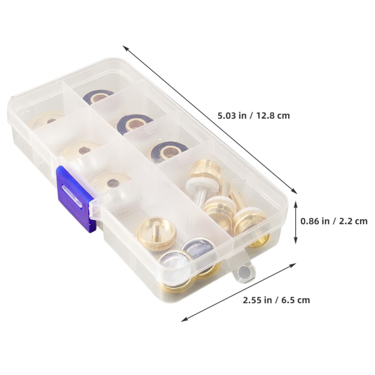 ibasenice Juego de Hebillas de Botón de Pistón Doradas para Trompeta, Accesorio Metálico Que Mejora la Precisión y Asegura Respuesta Exacta, Adecuado para Músicos