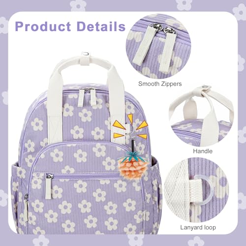 Image of Bluboon Backpack for Girls Kids Cute 15 inch Preschool Kindergarten Backpacks Girls Bookbags for School Travel (Pink Bow Floral, Ages 4-8)
