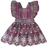 Sharequeen Girls Sleeveless Dress, Children Dress for Flower Lace Rose Embroidery Cotton Ruffle Design Swing Party Dresses