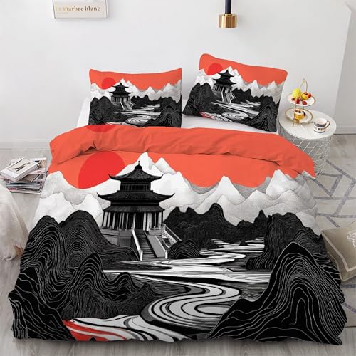 Housse couette en microfibre douce 160x200 avec fermeture éclair parure de lit