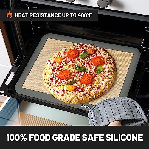 Image of Baking Mat, 26 inch x 16 inch Large Silicone Non-slip Baking Pastry Mat with Measurement, Non Stick Silicone Mats for Kitchen Counter, Fondant Mat, Counter Mat, Dough Rolling Mat, Oven Liner, Pie Crust Mat