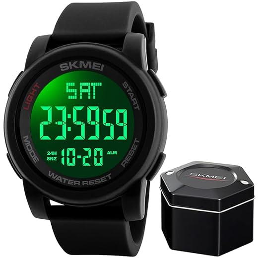 Relógio Masculino Sk 1257 Á Prova D'água 50m Digital Shock Esportivo Preto