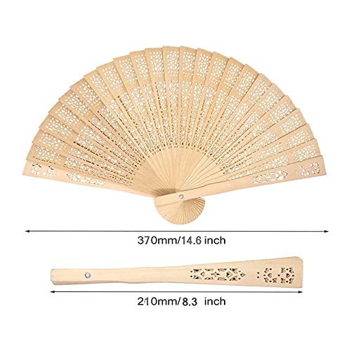 Éventails personnalisés pour cadeaux de mariage yky lune : lot de 40 en bois pour invités - 7