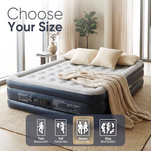 image for Sekey Queen Air Mattress with Built-in Pump, 18