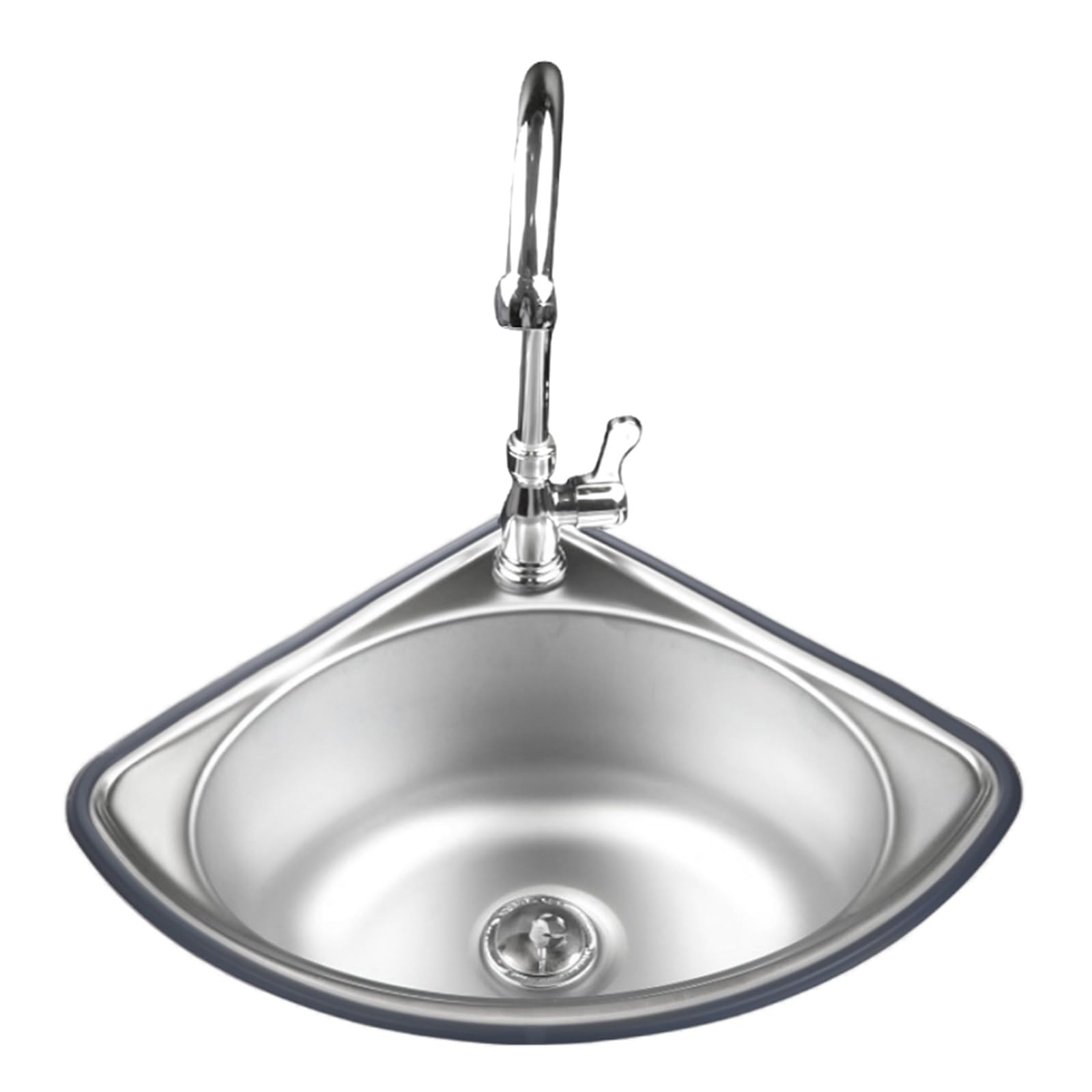 Fregadero esquinero de cocina ideal para ahorrar espacio y lavar cómodamente en estudios modernos