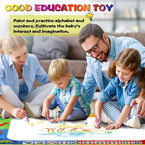 INFANT MOMENT Magic Water Doodle Mat (110x80cm), Tekening Doodle Mat, Magic Water Schilderen Relief, Educatieve Kunst en… - Image 3