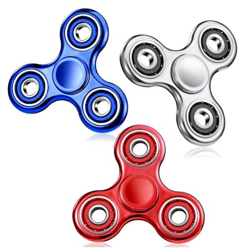 SCIONE 3 unidades Fidget Spinner sensorial mano juguete inquieto juguete ansiedad alivio del estrés regalos de cumpleaños para niños adultos niñas niños