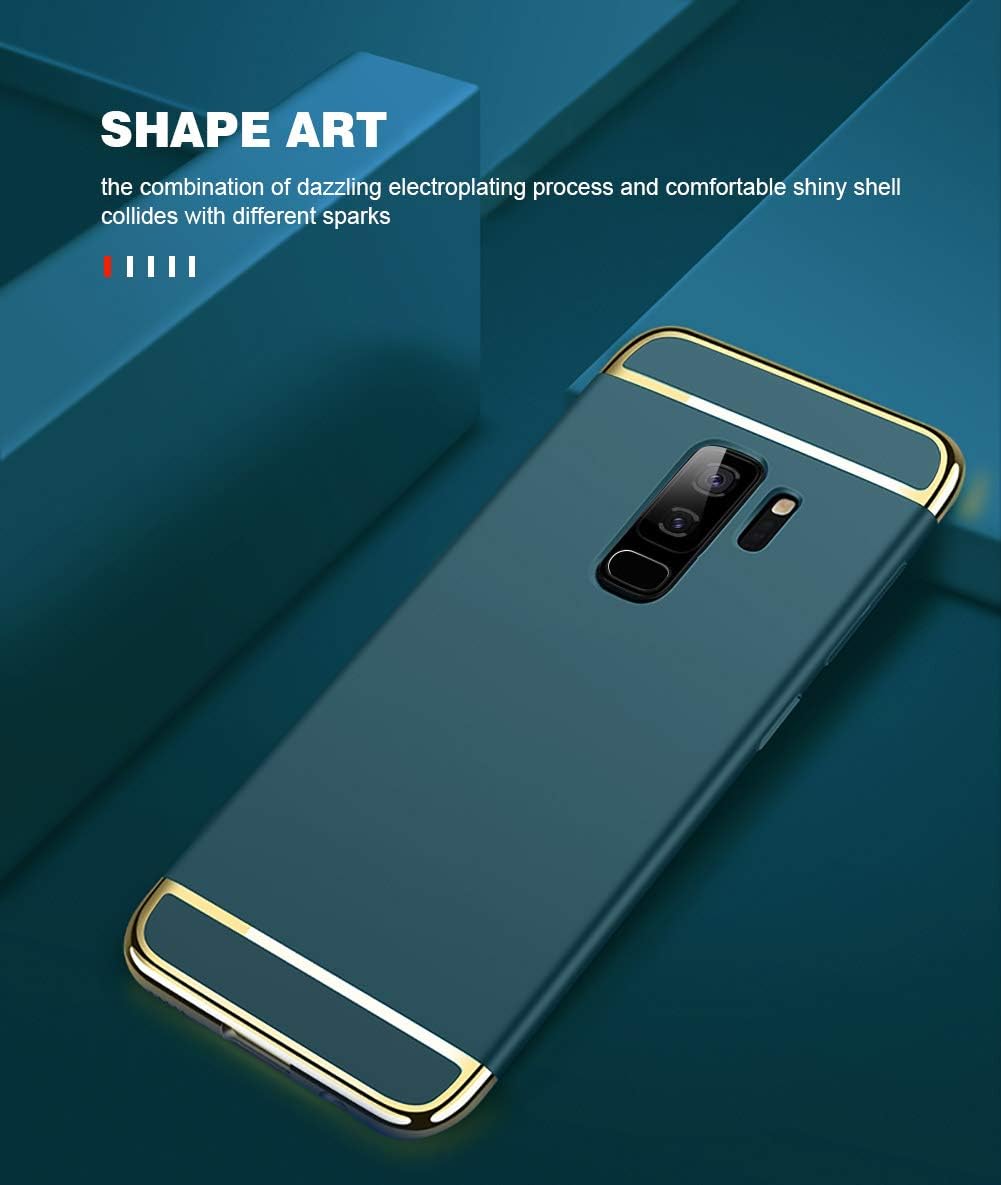 Galaxy S9 Plus Case, NAISU Galaxy S9 Plus Back Cover, Ultra Slim & Rugged Fit Shock Drop Proof Impact Resist Protective Case, 3 in 1 Hard Case for Samsung Galaxy S9 Plus- Dark Green