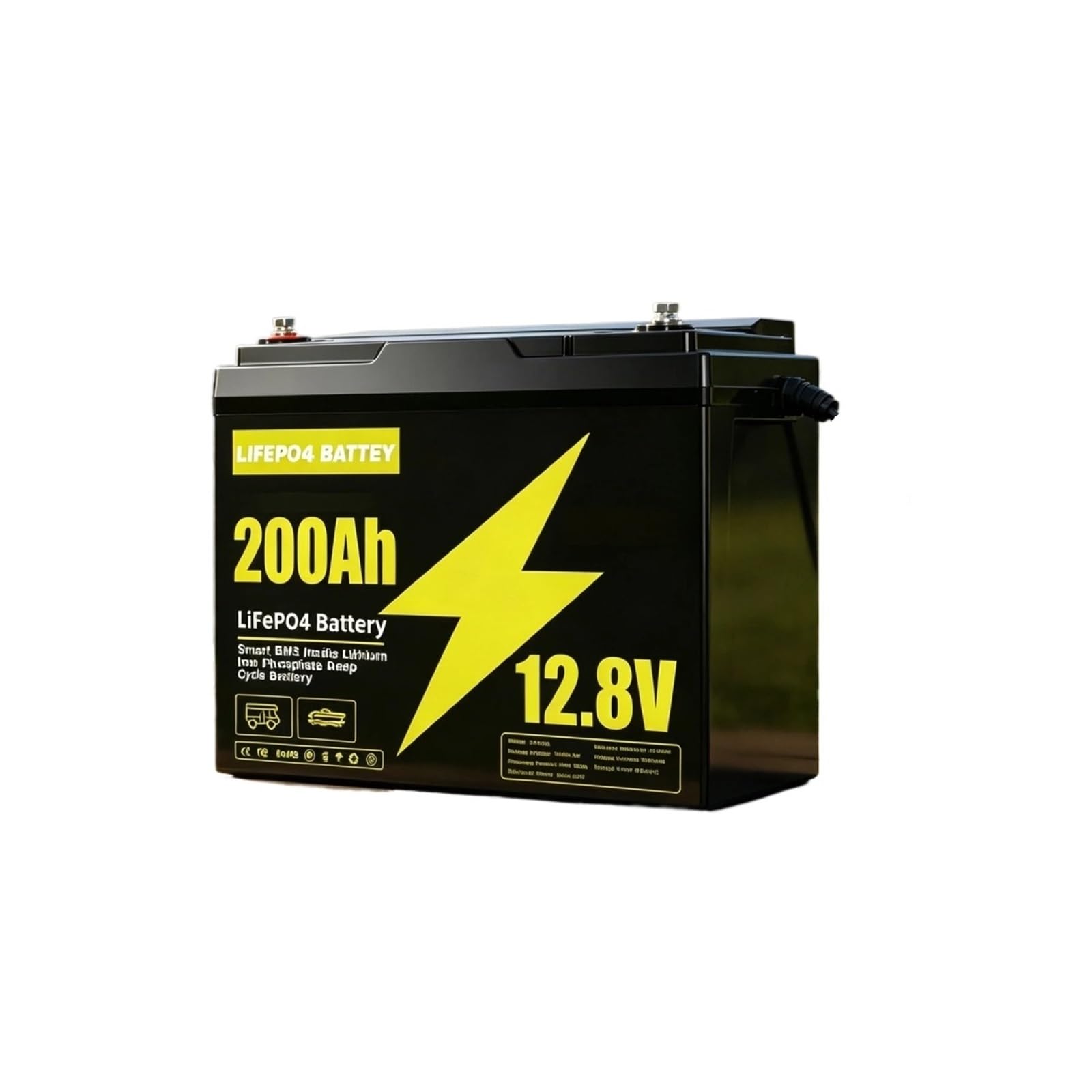 12V 200Ah con placa de circuito 100A for remolque viaje marino RV | Unidad de almacenamiento portátil con recuento de ciclos prolongados(12V LiFePO4 120Ah)