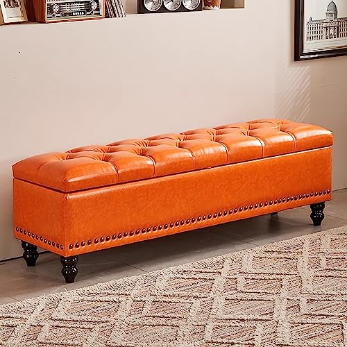 Pouf de rangement rembourré rectangulaire pour optimiser les petits espaces