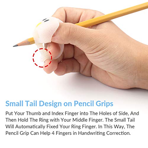 Firesara Pencil Grips, Original Owl Pencil Grips For Kids Handwriting Ergonomic 3 Fingers Sets Aid For Trainer Handwriting Posture Correction, Assorted Pencil Grips For Righties And Lefties (3Pcs) #TOP2