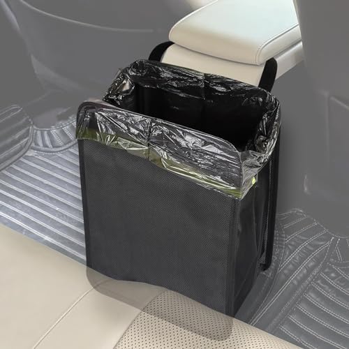 Ginsco Foldable Car Trash Can 3 Gallons, Hanging Car Garbage Can Large Capacity Water-Resistant Car Trash Bag, Leakproof Car Can, Car Storage Bag Organizer for Camping, Car Interior Accessories
