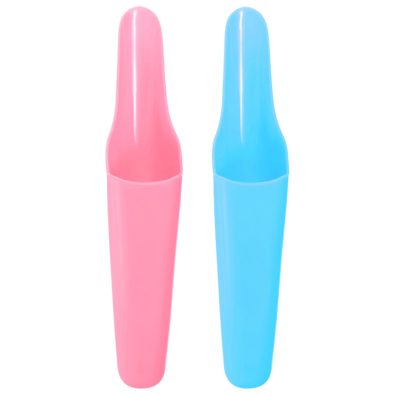 M METERXITY 2-Pack Bonsai Soil Scoops, Plastic Garden Soil Scoops Bucket Shovel Potting Scoopers for Transplanting/Flower Planting/Plant Succulent, Colorful Small Gardening Tools [Pink, Blue]