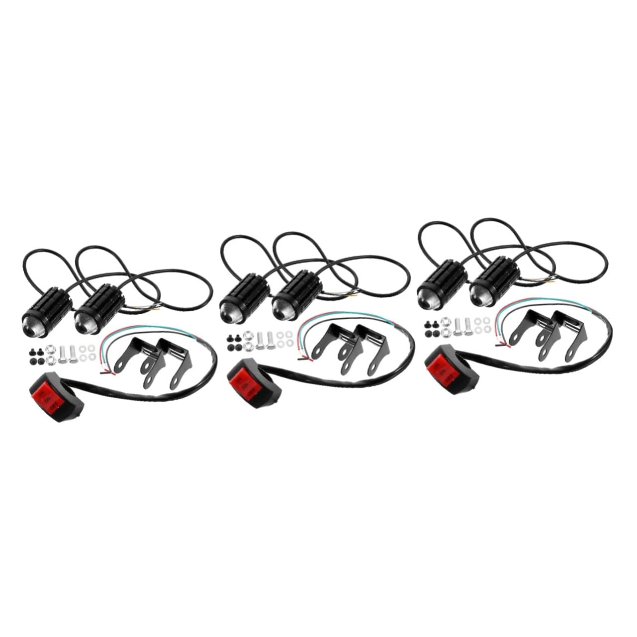 5ensembles Phare LED Étanche pour Feu avec Double Couleur pour Conduite De Nuit Kit Complet avec Et Design
