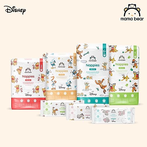 Amazon-Marke: Mama Bear Disney Ultra Dry Windeln, Größe 3 (4-9 kg), weiß, 86 Stück, 1er-Pacl