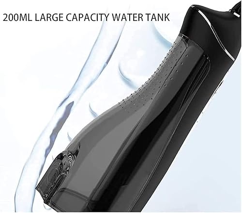 Miniatura 5 de Irrigador dental inalámbrico para dientes, 6.8 fl oz, irrigador bucal dental profesional, portátil y recargable IPX7 impermeable, limpiador de