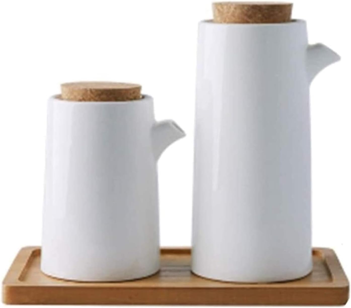 Oil and Vinegar Dispenser Oil and Vinegar Dispenser, Solid Glaze Ceramics,2Pcs a Set Bottle and Vinegar Soy Sauce Maple Syrup Bottle Cooking
