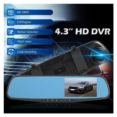 Dash cam double objectif tactile reglable resout les problemes de visibilite et de choc - 2