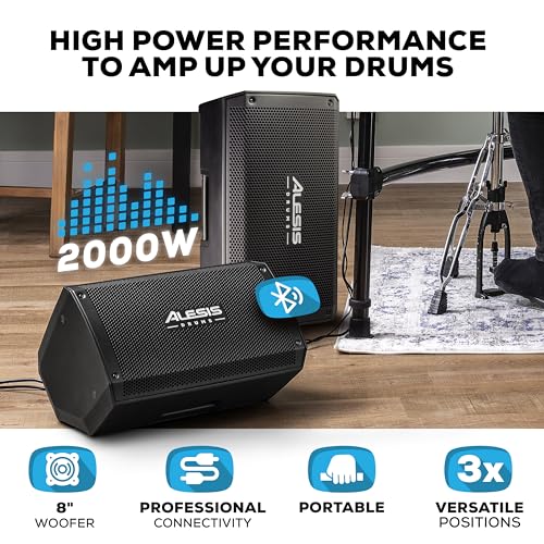 Image of Alesis Nitro Pro and Strike Amp 8 MK2 - Electric Drum Set with and 8-inch 2000W Drum Amp Speaker, with Bluetooth
