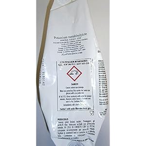 AlcoFermBrew SULFITE DE POTASSE 1kg – Stabilisants du vin E224 | Métabisulfite | Stabilisateur de vin | Désinfecter | Conservation Le vin la bière Le cidre.