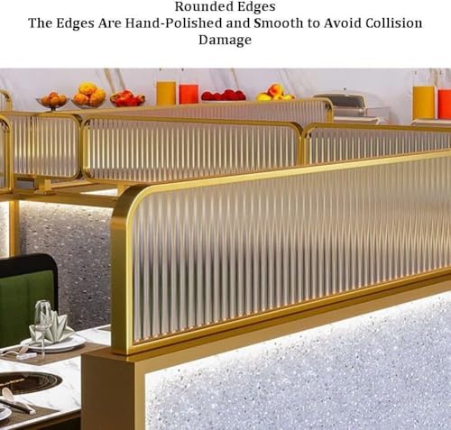 Divisor de panel de privacidad de hierro para escritorio, oficina y comedor, separador de mesa, 20 x 60 cm, elegante diseño Schwarz para una mayor privacidad
