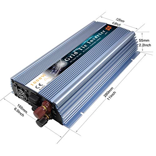 Marsrock 1000W MPPT Pure Sine Wave Grid-Tie Micro Inverter, Converts 20-50V DC to 110V/120V AC, Perfect for Home Solar or Wind Power Systems. - Thumbnail 4