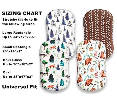 4 Pack Bassinet Sheets Woodland Forest Animals Wood Neutral Unisex Fitted Baby Bassinet Sheets Set For Standard Bassinets For Baby Boys Or Girls #TOP6