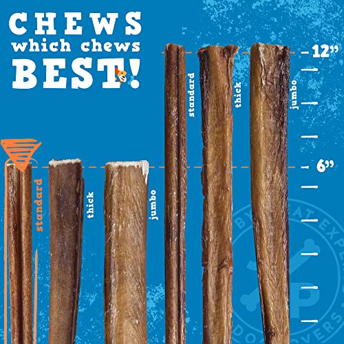 Jack&Pup Dog Bully Sticks For Medium Dogs, Odor Free Bully Sticks For Puppies - All Natural Single Ingredient Dog Treat Bully Chew Sticks For Dogs (Standard Bully Stick, 6 Inch (Pack Of 7)) #TOP3