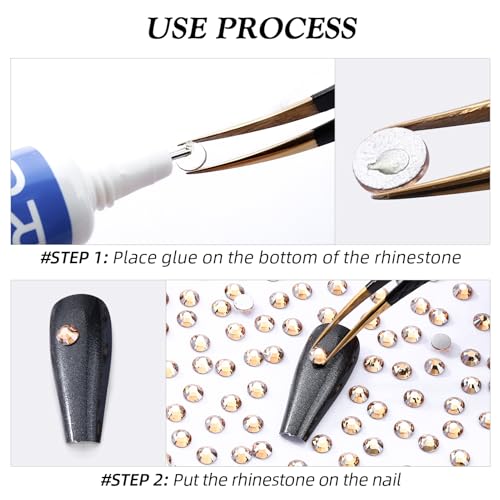 Image of Gold Shadow Flatback Rhinestones, Glass Rhinestones for Nail Art and Craft, Glue Fix, Loose Crystal Gemstones(Gold Shadow, SS30, 288pcs, 6.4-6.6mm)
