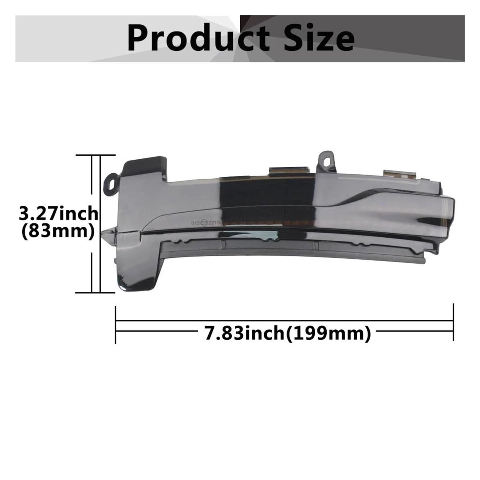 Generico Per Volvo XC60 2014 2015 2016 2017 LED Lampeggiante Lampade Per Specchietti Laterali Lampeggiatore Sequenziale Indicatore Di Direzione Freccia Specchietto Laterale(Dynamic Smoked)