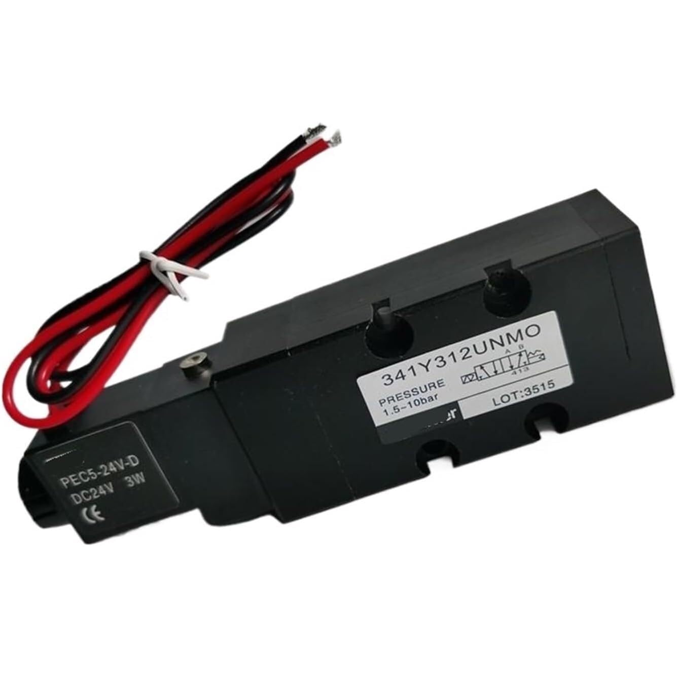 341Y312UNMO 341Y312UNML PEC5 - Electroválvula de disco neumática de 2 posiciones y 5 vías para automatización industrial (220 V 341y312unmo Wire)