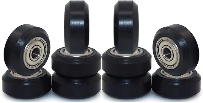 review WANGYOUCAO 6Pcs/10Pcs Pulley Wheels with Bearings Gear Carbon Steel Deep Groove Ball Bearing Pulley 3D Printer Part for V-Slot C-Beam 3D Printing Accessories (Size : 10pcs)