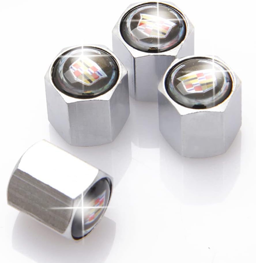 Car Tire Valve Stem Caps,Tire Valve Stem Caps Accessory,Universal Stem Covers for Car, Trucks, Bikes, Motorcycles,Corrosion and Wear Resistance,Styling Decoration Accessories,4Pcs(Silver)