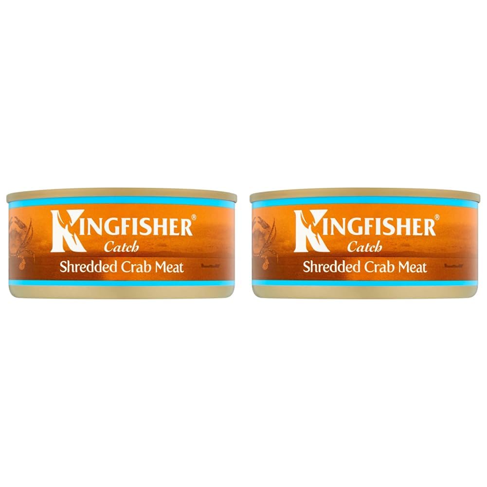 Kingfisher Catch Shredded Crab Meat in Brine, 145g (Pack of 2)