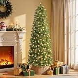 SHareconn Prelit 6ft Pencil Christmas Tree