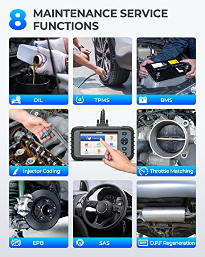 TOPDON OBD2 Scanner,2023 Upgraded AD600 Scan Tool,ABS/SRS/TCM/Engine Diagnostic Scanner for Car,8 Reset Code Reader,Oil/Brake/BMS/SAS/DPF/TPMS Reset/Throttle Matching/Injector Coding,Free Lifetime