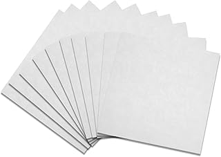 12" x 12" Squares Felt Sheets Fabric, 10Pcs Felt Fabric for Crafts, 1mm Thick Halloween Christmas Fabric Fall Felt Non-Woven Felt Paper for Sewing DIY Projects(White)