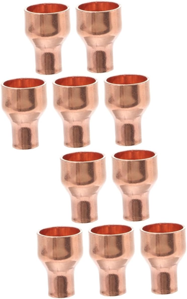 Luxshiny 2sets Tubing Coupling Reducer Straight Connector Welding Fitting Hvac Compatible for Refrigeration Plumbing Systems 5pcs*2