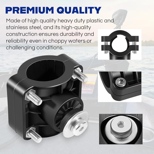 010-12676-15 0 Degree Livescope Pole Mount for Garmin Panoptix LVS32 Transducer, Trolling Motor Shaft Mount Use with LiveScope Ice Fishing Bundle & LiveScope System