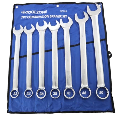 Jumbo Large Metric 3 Way Spanner Wrench Set 33-50mm Plant Farm HGV Garage Tool