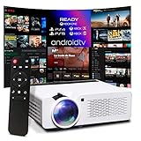 Proyector 4K, Seelumen KF750, Proyector portatil con Android, 10000 Lúmenes, 750 ANSI, 4K soportado FHD Nativo, Cine en Casa 300', Dolby Digital AC3, Keystone 4D, Válido para PS5, Xbox, Zoom Digital